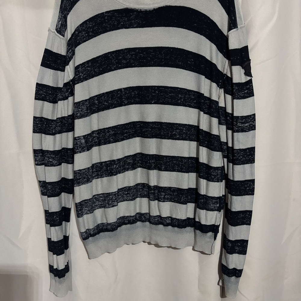 Calvin Klein Striped Black and Gray Light Sweater